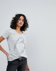 Фирменная футболка узкого кроя BOSS Casual - Серебряный