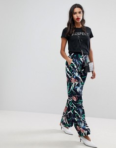 Широкие брюки с ярким цветочным принтом Vero Moda - Мульти