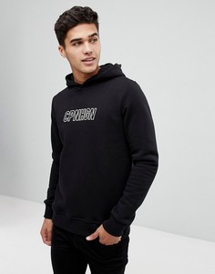 Худи с шахматным узором на капюшоне Jack &amp; Jones Originals - Черный