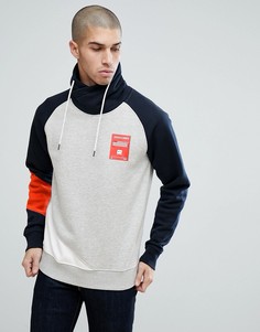 Свитшот с высоким воротником и вставками в спортивном стиле Jack &amp; Jones Core - Серый