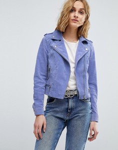 Замшевая байкерская куртка Vero Moda - Фиолетовый