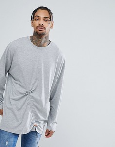 Серый свободный лонгслив ASOS - Серый