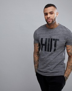Серая меланжевая футболка HIIT - Серый
