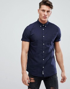 Темно-синяя оксфордская рубашка классического кроя River Island - Темно-синий