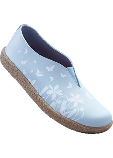Балетки (нежно-голубой/белый с рисунком) Bonprix