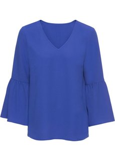 Блузка с расклешенным рукавом (сапфирно-синий) Bonprix
