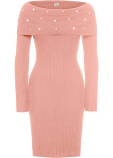 Платье с аппликацией из бусин (ярко-розовый) Bonprix