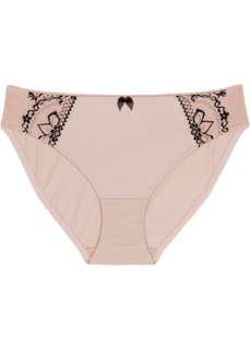 Трусики (бежевый матовый/черный) Bonprix