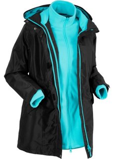 Функциональная куртка 3 в 1 (черный/аква) Bonprix
