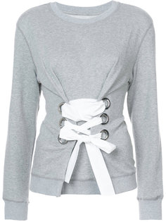 толстовка с круглым вырезом и шнуровкой  Derek Lam 10 Crosby
