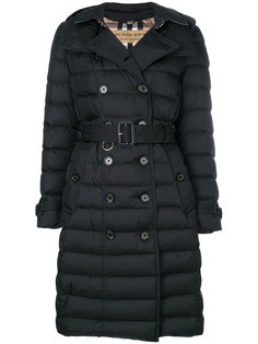пуховое пальто с капюшоном Burberry