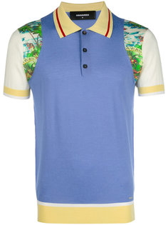 colourblock printed polo shirt Dsquared2