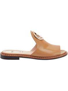 мюли с логотипом F Fendi