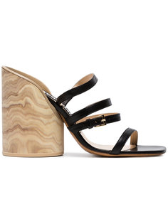 105 Leather Block Heel Sandals Jacquemus