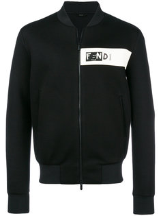 куртка-бомбер с нашивкой логотипа Fendi