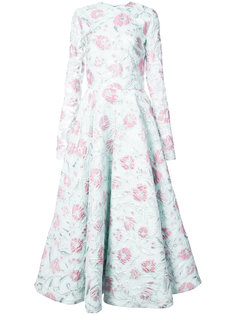 floral print flared dress Christian Siriano