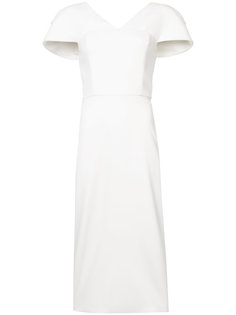 v-neck fitted dress Christian Siriano