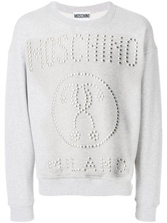 толстовка с логотипом из заклепок Moschino