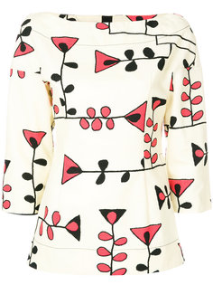 блузка с цветочным принтом  Marni