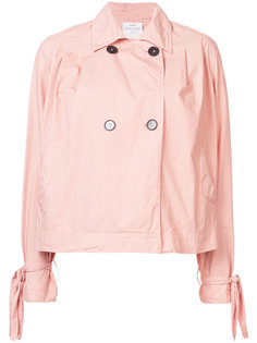 ribbon embellished belted coat Forte Forte