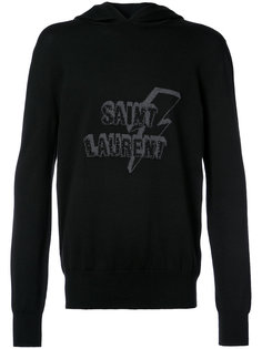 lightning print logo hoodie Saint Laurent