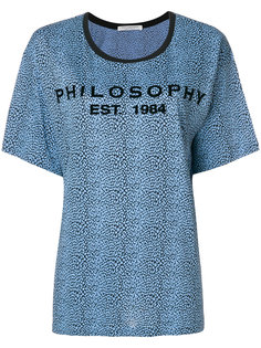 хлопковая футболка с логотипом и принтом  Philosophy Di Lorenzo Serafini