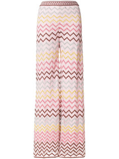брюки с шевронным узором  M Missoni