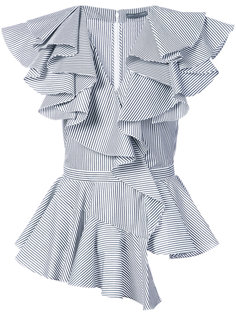 асимметричная блузка с оборками Alexander McQueen