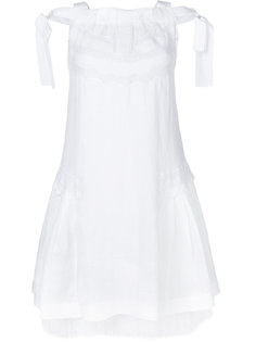 многослойное платье с кружевной отделкой  Ermanno Scervino
