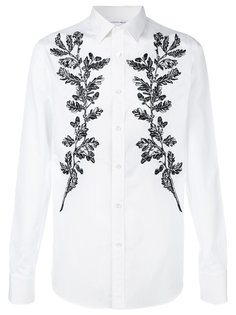 рубашка с цветочной вышивкой Alexander McQueen