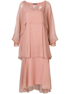 асимметричное многослойное платье  Alberta Ferretti