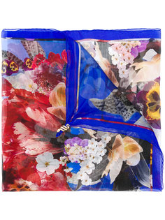 платок с цветочным принтом Roberto Cavalli