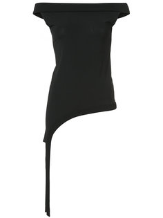 off the shoulder draped detail blouse Paco Rabanne