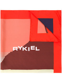 abstract logo print scarf  Sonia Rykiel
