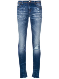 джинсы скинни с рваными деталями Emporio Armani