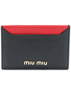 двухцветная визитница Miu Miu