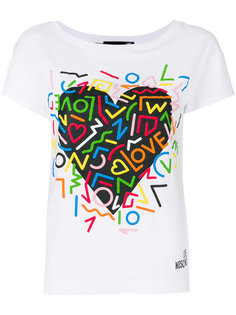 футболка с принтом сердца Love Moschino