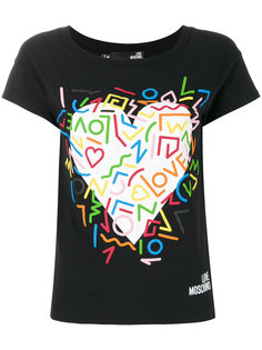 футболка с принтом сердца Love Moschino