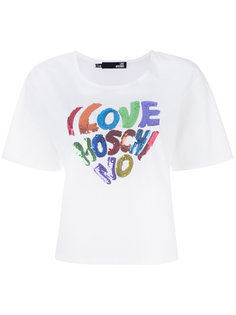 футболка с логотипом  Love Moschino