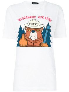 футболка с принтом Bear Hunt Dsquared2