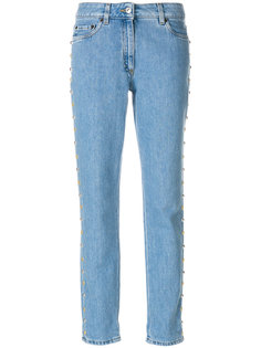 джинсы прямого кроя с заклепками  Moschino