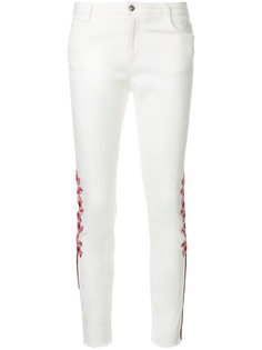 брюки скинни с цветочным принтом Ermanno Scervino