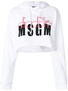 толстовка с капюшоном и логотипом MSGM