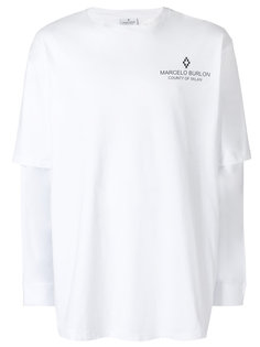 рубашка с многослойным эффектом и логотипом Marcelo Burlon County Of Milan