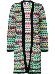 длинный кардиган с узором зигзаг  M Missoni