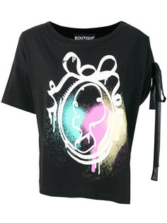 футболка с завязками на рукаве Boutique Moschino