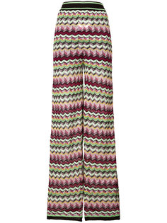 расклешенные брюки с орнаментом M Missoni