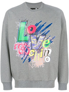 толстовка с принтом-логотипом  Love Moschino