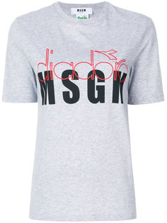 футболка с принтом слогана MSGM