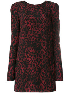 мини-платье с леопардовым принтом Saint Laurent